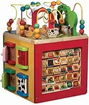 Battat – Wooden Activity Cube – Farm-Themed Activity Center – Educational Toys – Wooden Toys for Toddlers and Kids – 1 Year + – Farm-Themed Wooden Activity Center