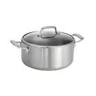 Tramontina 5 Quart Tri Ply Clad Stainless Steel Dutch Oven with Glass Lid