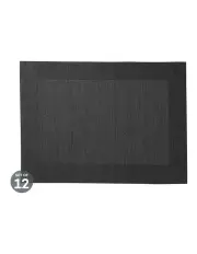 [Maxwell & Williams] Wide Border Placemat 45x30cm Set of 12 in Charcoal