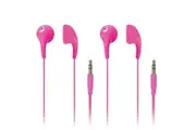 2PK iLuv Pink Bubble Gum 2 Earphones Headphones In-Ear for iPhone Android iPod