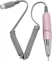 Electric Nail Drill Pen Machine Nail Drill Handle Handpiece Adjustable 0‑3000RPM Metal Electric Nail File Handle Polishing Manicure Pedicure Accessories for Salon,Pink