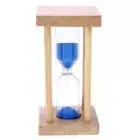 3 Minutes Wood Sand Timer Multi-Function Desktop Hourglass for Cooking (Blue)