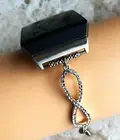 Infinity Symbols with Crystals Silver Color Bracelet for Fitbit Ionic Smartwatch