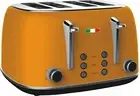 Vintage Electric 4 Slice Toaster Orange Stainless Steel 1650W - Not DeLonghi.