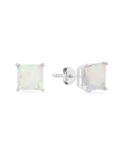 MaxColor 14K 1.20 ct. tw. Lab-Grown Opal Studs