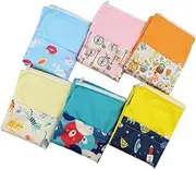 WOFASHPURET Cloth Diaper Wet Bag Colorfully Printed with Dry Wet Bag Hanging Strap 2 Pockets 30x37cm