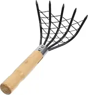 HAKIDZEL 1Pc Seaside Clam Rake with Handle Durable Stainless Steel Digging Tool for Clamming and Seafood Harvesting Compact Design for and Storage