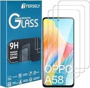 [3-Pack] T Tersely Tempered Glass Screen Protector for OPPO A58 4G, Case Friendly, Ultra-Clear, Shatterproof, Anti-Scratch Film for Enhanced Protection