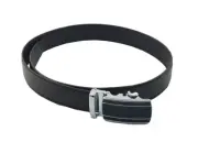 Men’s Designer Leather Dress Belt With Sliding Automatic Buckle Brown M 34-36"