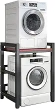 Height Adjustable Dryer Stand Stacking Kit with 400KG Load Capacity Over Washer Storage Rack for Front Loader Washing Machines & Tumble Dryers