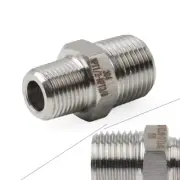 1pc 304 Stainless Steel Pipe Fitting Reducer Adapter 1/2 NPT Male x 3/8 NPT Male