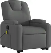 Power Lift Recliner Chair with Adjust Footrest and Backrest, Recliner Chair with Massage, Spacious Seat, Electric Lift Chair, Recliner Sofa, Home Theater Seating, Dark Grey Fabric