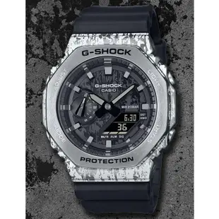 CASIO 卡西歐G-SHOCK 油漬搖滾 頹廢風 八角形手錶 GM-2100GC-1A