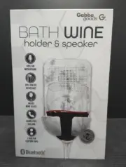 Gabba Goods Bath Wine Holder and Bluetooth Speaker NIB