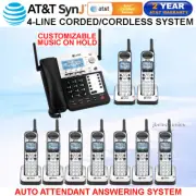 AT&T SynJ® SB67138 DECT 6.0 4-LINE CORDED CORDLESS PHONE SYSTEM - 9 CORDLESS