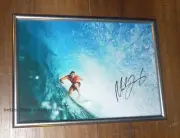 Mick Fanning ASP World Champion Surf Surfing Photo Signed Framed Silver frame