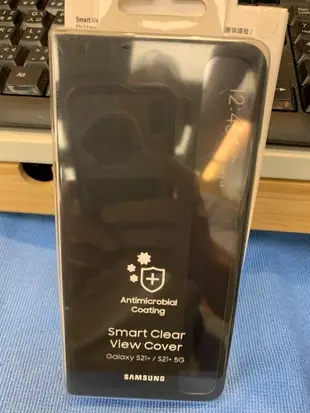三星原廠S21+ smart clear view cover透式感應皮套-黑色/聯強現貨