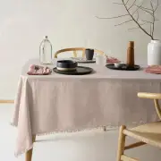 Vintage Design Gypsy Linen Cotton Natural Tablecloth