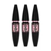 3x Maybelline Over The Top Volume Express Mascara 01 Black 8.7ml