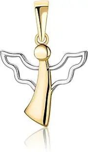 [PRINS JEWELS] 9 Carat 375 Mini Bicolour Gold Protection Angel Pendant – PS-0012