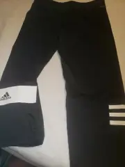 NWT Junior XL/ 16 juniors Adidas Black & White Climate Capris