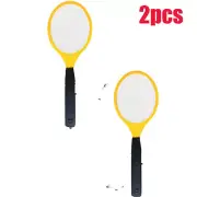 2pcs Electric Fly Swatter Handheld Bug Zapper Indoor Outdoor Mosquito Racket