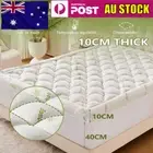 10CM Bamboo Pillowtop Mattress Topper Bed Matress Protector SB/DB/QB/KB/KSB