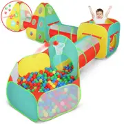 5pc Kids Play Tent for Toddlers with Ball Pit, Crawl Tunnel, Indoor & Outdoor...