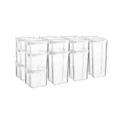 16 Piece Food Containers Set - 4 Sizes - White