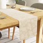 Encasa Dining Table Runner for 8 seater I Size 13"x94" | - Floral Beige Jacqu...