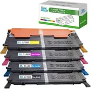 InkJello Compatible Toner Cartridge Replacement for Samsung CLP-360 CLP-365 CLP-365W CLX-3300 CLX-3305 CLX-3305FN CLX-3305FW CLX-3305W Xpress SL-C410W SL-C460FW SL-C460W CLT-406S (BK/C/M/Y, 4-Pack)