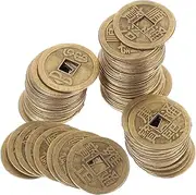 Garneck 100pcs Feng Shui for Luck and Prosperity Retro Chinese for Wealth Versatile Decoration for Home and Festivals Random Style