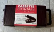 NOS Vintage Soho Cassette Tape Storage Tote Clam-Shell Durable Plastic #C-1117