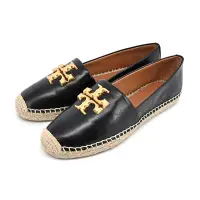 在飛比找Yahoo奇摩購物中心優惠-TORY BURCH ELEANOR 金字LOGO牛皮草編平