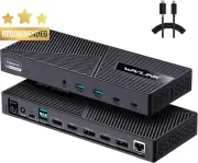 USB C Docking Station Triple Display 100W PD 4K HDMI 2K HDMI DP Macbook Windows