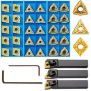 5/8 MWLNR Lathe Excircle Indexable Carbide Turning Tool Holder Bit Set MTJNR1616