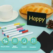 12Pcs Mini Chalkboard Sign Small Desktop Chalkboard Sign Reusable L Shape pasJd