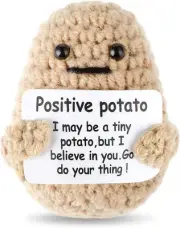 Mini Funny Positive Potato 3 Inch Crochet Cute Wool Knitted Doll Cheer up Gifts