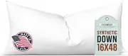 Pillowflex Synthetic Down Pillow Insert - 16x48 Down Alternative Pillow, Ultra Soft, Large Rectangle Body Sleeping Pillow, Lumbar, Long, Back - 1 Decorative Pillow Form