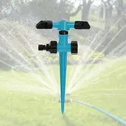 Proxima Direct 1 Pack Yard Sprinkler 360° Rotating Lawn Sprinkler with Up to 3,000 Sq. Ft Coverage - Adjustable, Weighted Gardening Watering System (Blue)