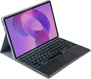 Jarttarn Touchpad Keyboard Case Compatible with Xiaomi Redmi Pad Pro 12.1 inch 2024, Magnetic Removable Wireless Colorful Backlit Keyboard (Purple)