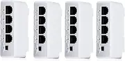Lyaciomn 4Pcs 4 Ports 1 to 3 Port PoE Extender Passive Cascadable IEEE802.3Af 100Mbs for IP Transmission Repeater Switch NVR IP Easy to Use