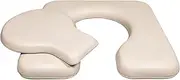 MUUL-WHCH PU Commode Seat Cushion, White U Shape Padded Cushion for Bedside Commodes, Chair, Shower Wheelchair
