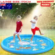 Inflatable Kids Splash Pad - 170CM Outdoor Sprinkler Water Play Mat, Spray Pool