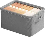 Folding Wardrobe Storage Box - Cotton and Linen Folding Storage Bins with Handle | Clothes Box, Soft Closet Organizers for Clothes, Jeans, Sweater Puchen