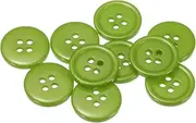 sourcing map 10pcs 28L Sewing Buttons 11/16"(18mm) Resin Round Flat 4-Hole Craft Buttons for Sewing Clothing and DIY, Green