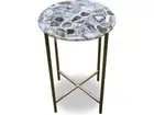 Wild Agate Live Edge Coffee Table, Agate Outdoor Garden Luxury Furniture Table