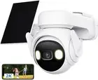 Solar Security Camera, 3MP Wireless Outdoor 360°PTZ Camera, Wifi Camera Solar Re