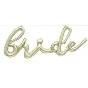 Gold Bride Air Fill Foil Balloon Banner