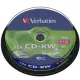 【Verbatim 威寶】SERL CD-RW 4X-12X 700MB 桶裝(10片)